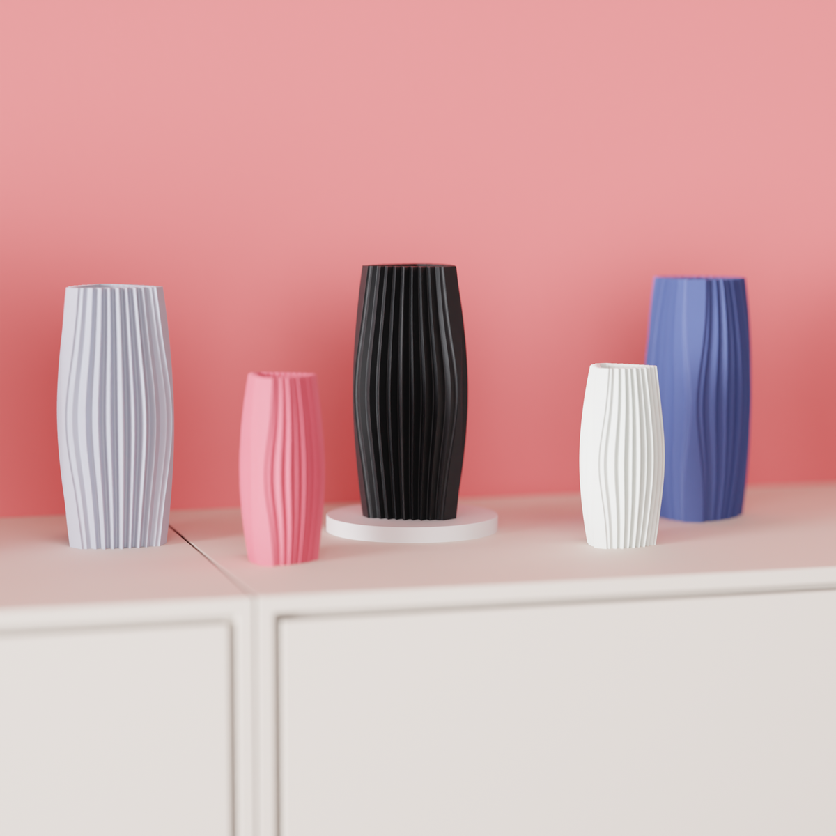 Vase Dreifach-Wellen - Modern