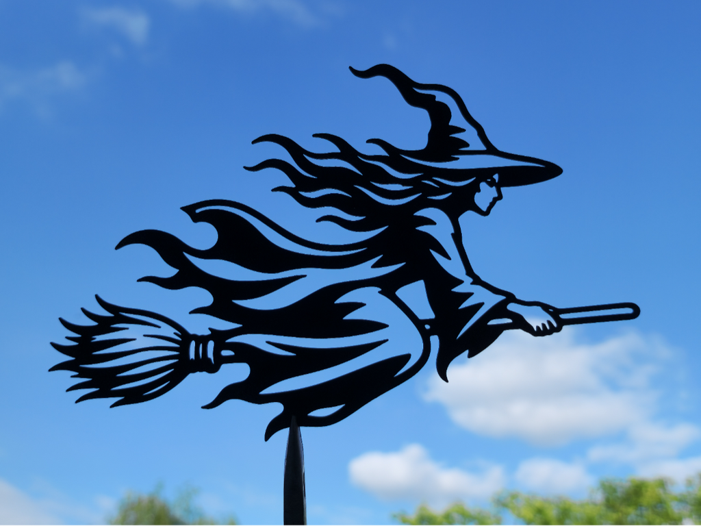 Fliegende Hexe 2D Wandkunst Halloween Fantasy Dekoration Wandbild Wanddeko