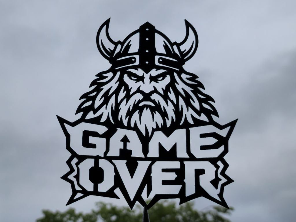 Game Over Wikinger Wandkunst-Dekor Wandbild Wanddeko Wanddekoration Deko