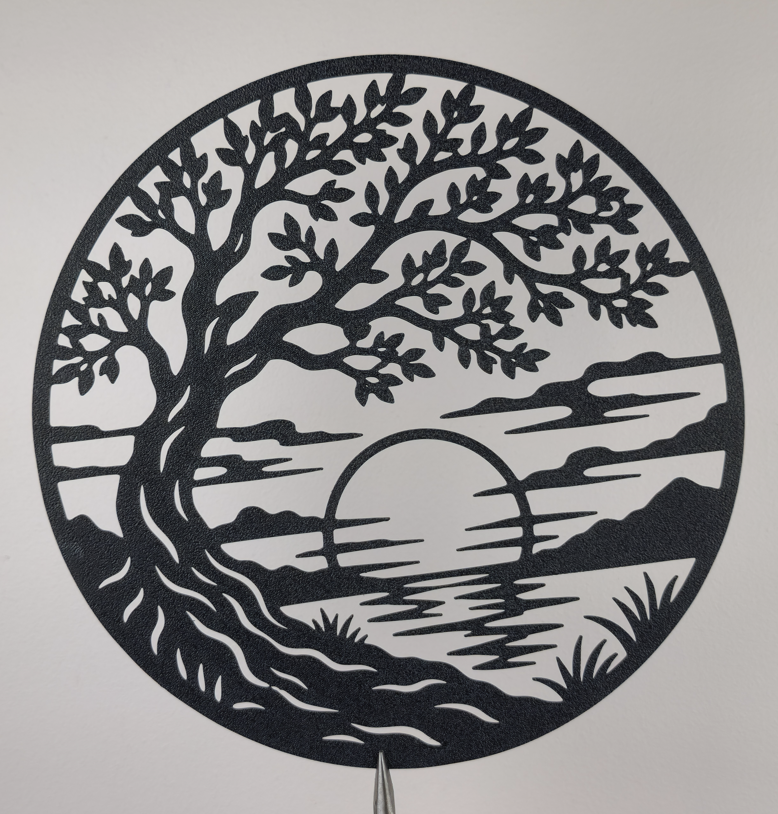 Wandkunst Sonnenuntergang Baumlandschaft Wandbild Wanddeko Wanddekoration