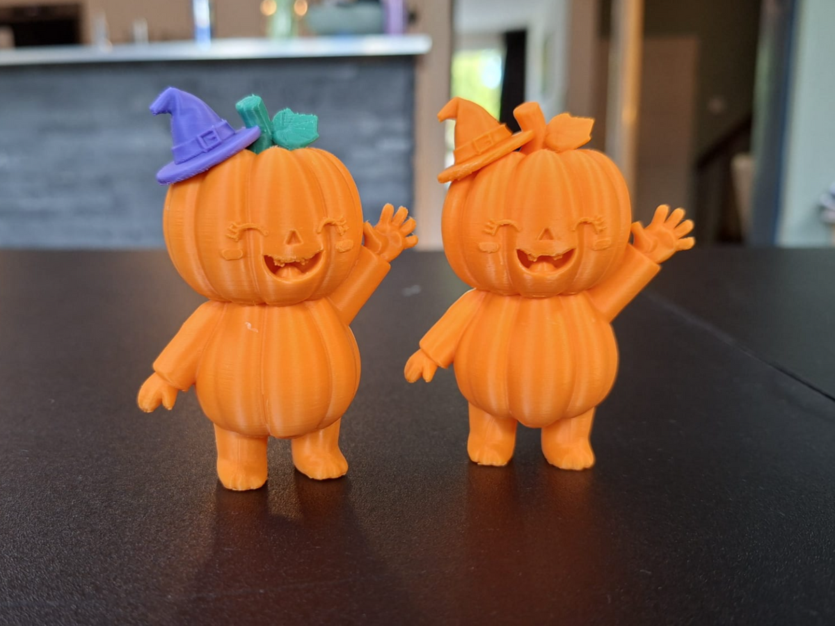 Kürbis-Freunde Doppelt so viel Ärger so süß Figur Deko Statue Halloween