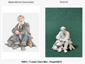 1880er Jahre 7 Männer der Unterschicht Personen 0018 Figur Deko Statue