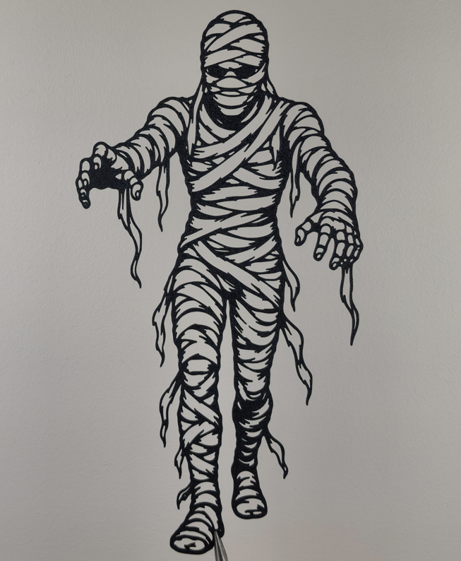 Wandelnde Mumie Wandkunst Wandbild Wanddeko Wanddekoration Halloween Deko
