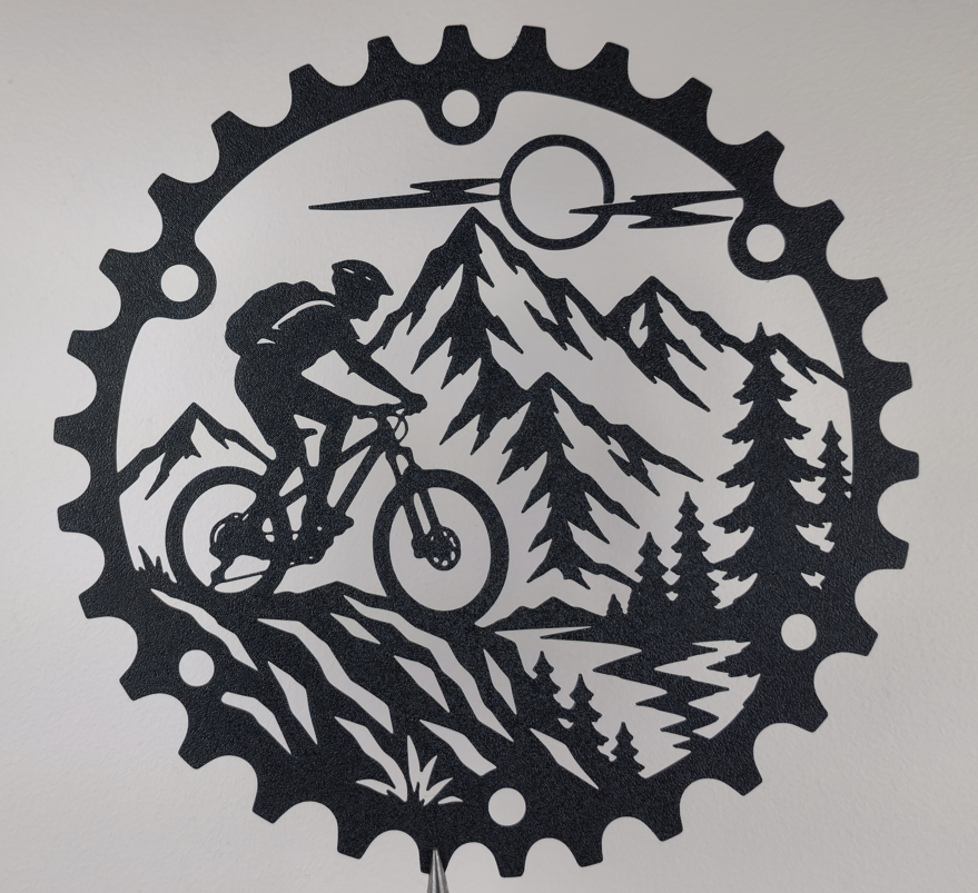 Mountainbike Wandkunst Wandbild Wanddeko Wanddekoration Wohnzimmer Deko