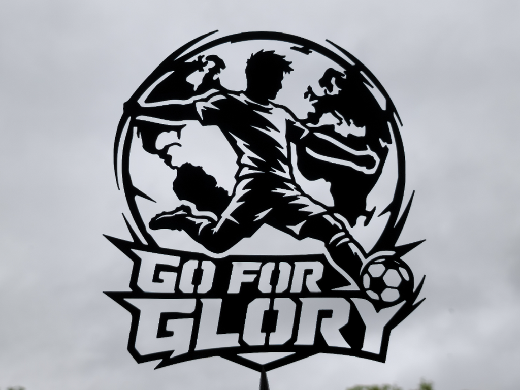 Fußball Wandkunst Dekor 'Go For Glory' Wandbild Wanddeko Wanddekoration