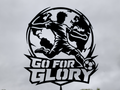 Fußball Wandkunst Dekor 'Go For Glory' Wandbild Wanddeko Wanddekoration