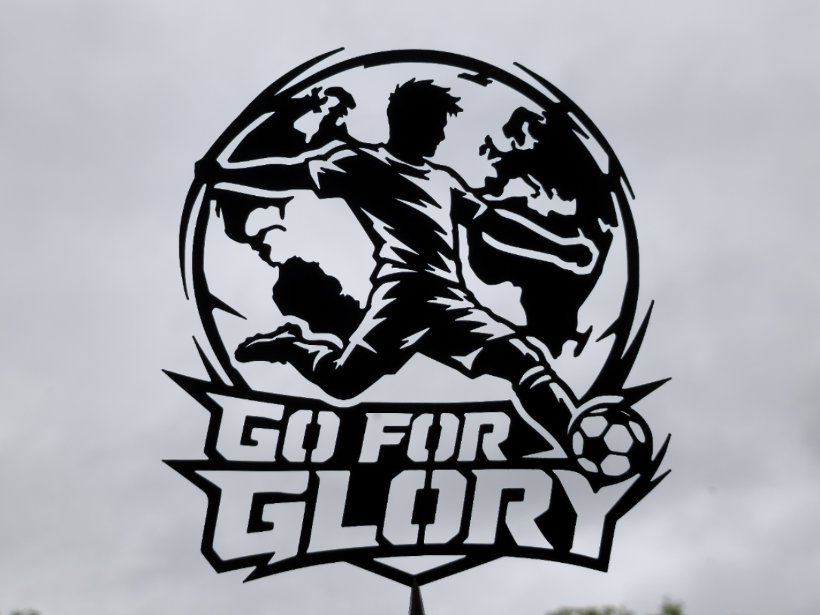 Fußball Wandkunst Dekor 'Go For Glory' Wandbild Wanddeko Wanddekoration