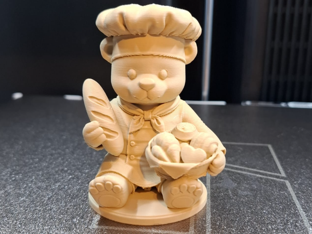 Gemütlicher Bäckerbär Niedliche Bäckerei-Figur Deko Statue Tierfigur Tiere