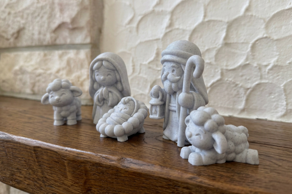 Weihnachtskrippe Krippenfiguren Set 5-teilig