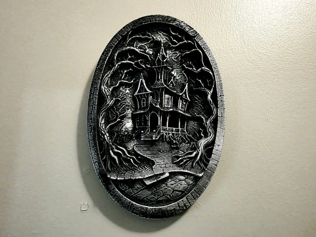 Spukhaus Vintage Wandbild