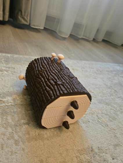 Herbst-Holzscheit-Box mit 3 Schubladen Figur Deko Statue Skulptur Geschenk