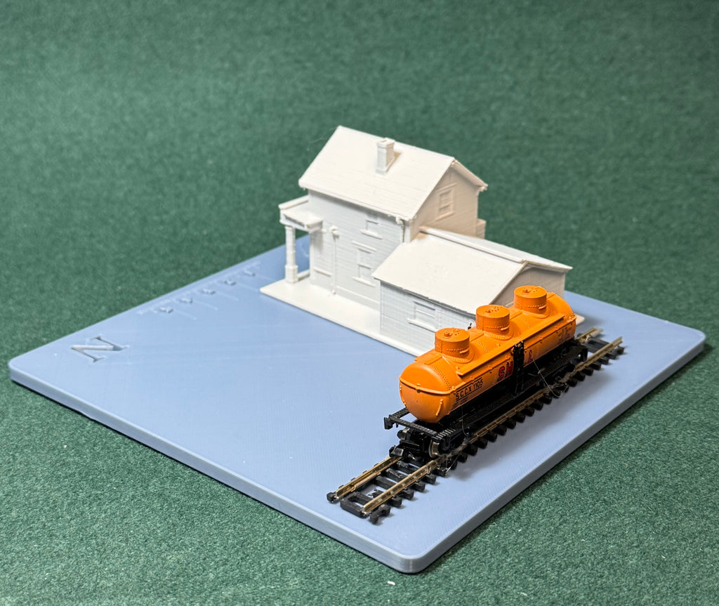 HO & N Struktur East End Fix-It Shop Modelleisenbahn H0 Spur N Diorama