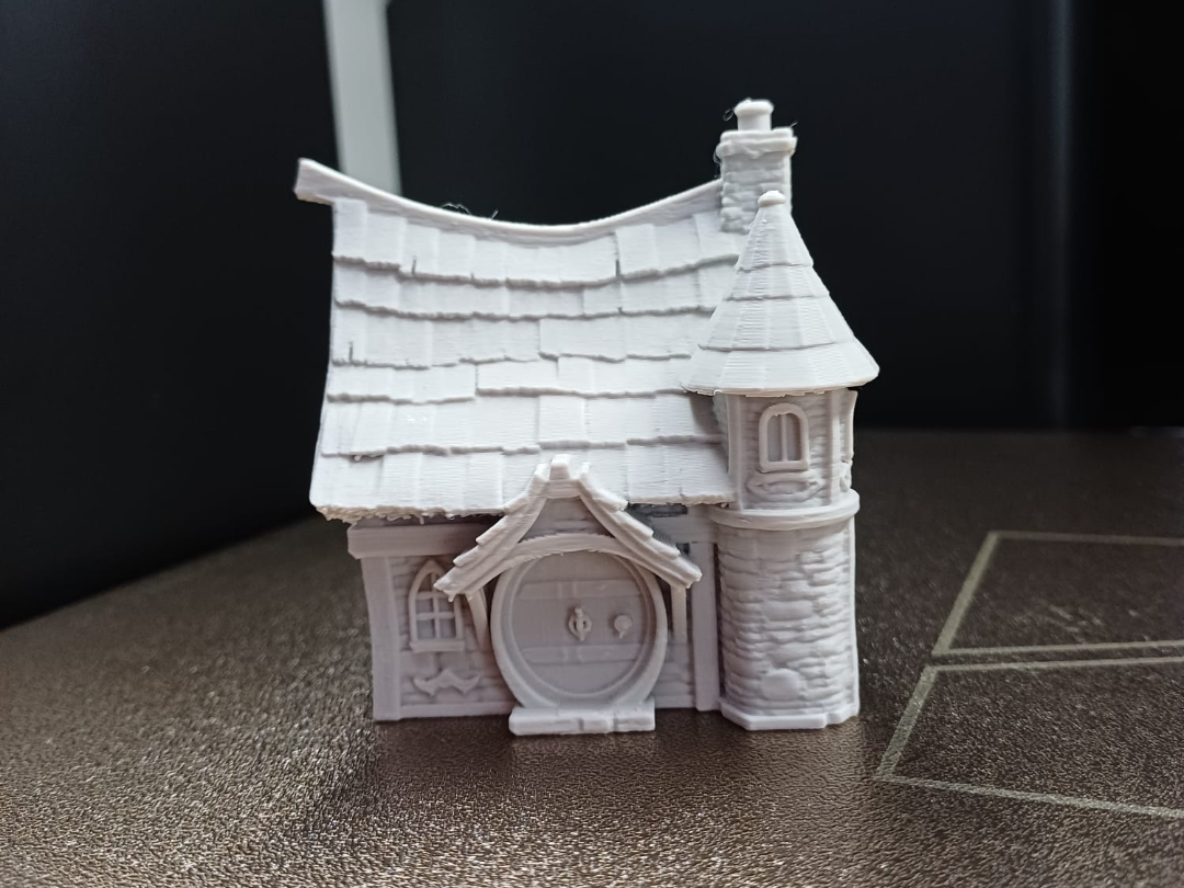 Skurriles Miniatur-Fantasy-Haus Figur Deko Statue Mittelalter Rollenspiel