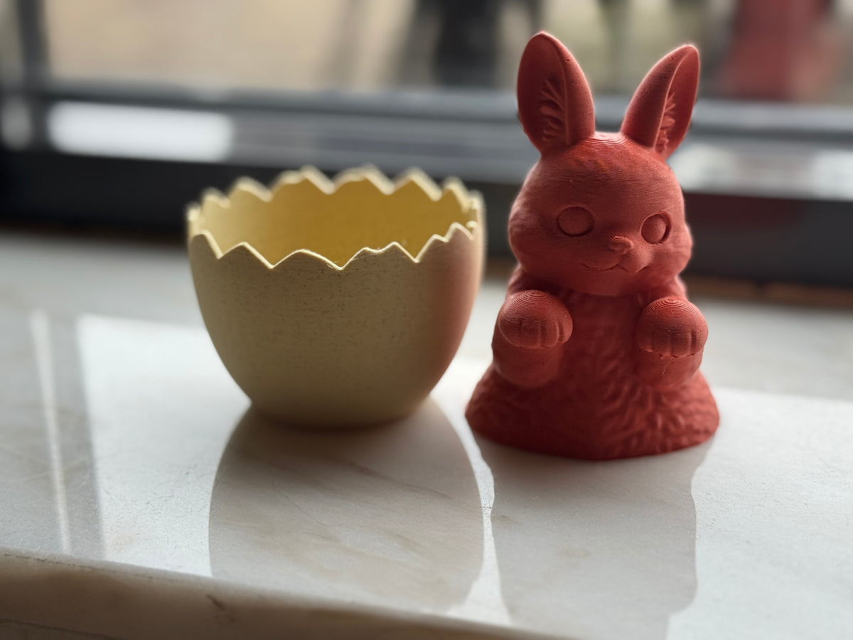 Osterfigur Hase im Ei Deko
