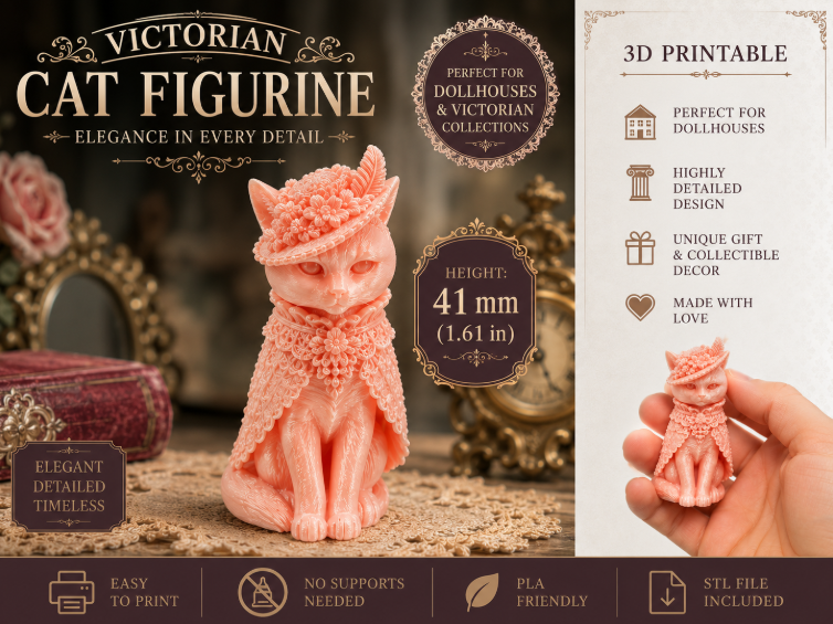 Viktorianische Katzenstatue Puppenhaus-Miniatur 1:12 Tierliebhaber Diorama