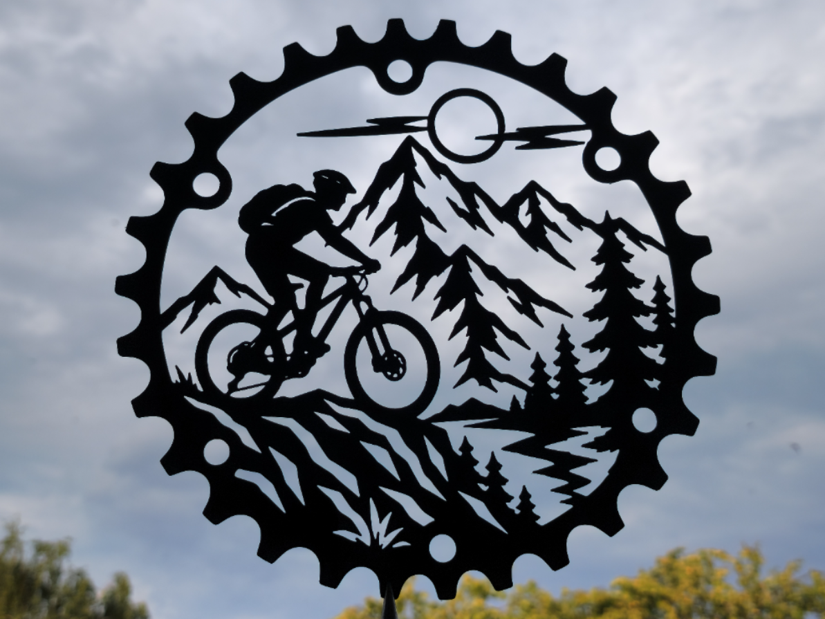 Mountainbike Wandkunst Wandbild Wanddeko Wanddekoration Wohnzimmer Deko