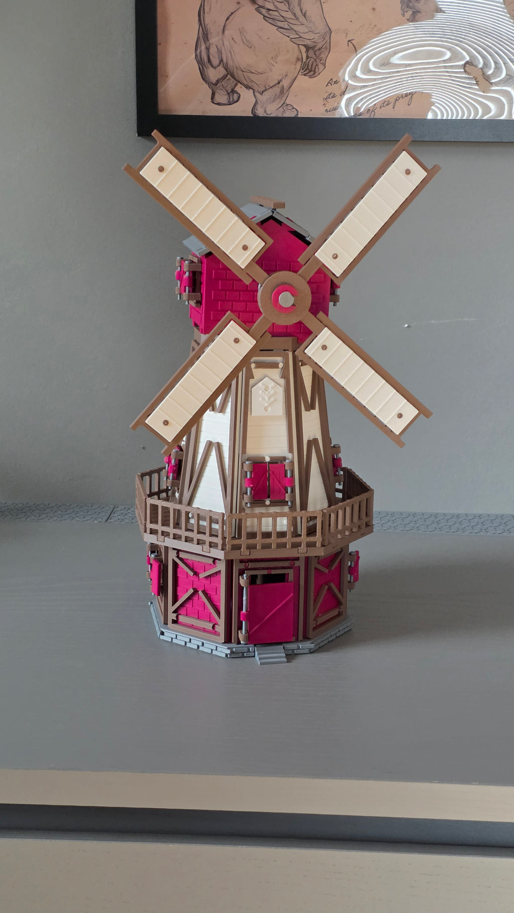 KORNWACHT Mehrteilige Windmühle Selbst Bauen Figur Deko Statue Skulptur