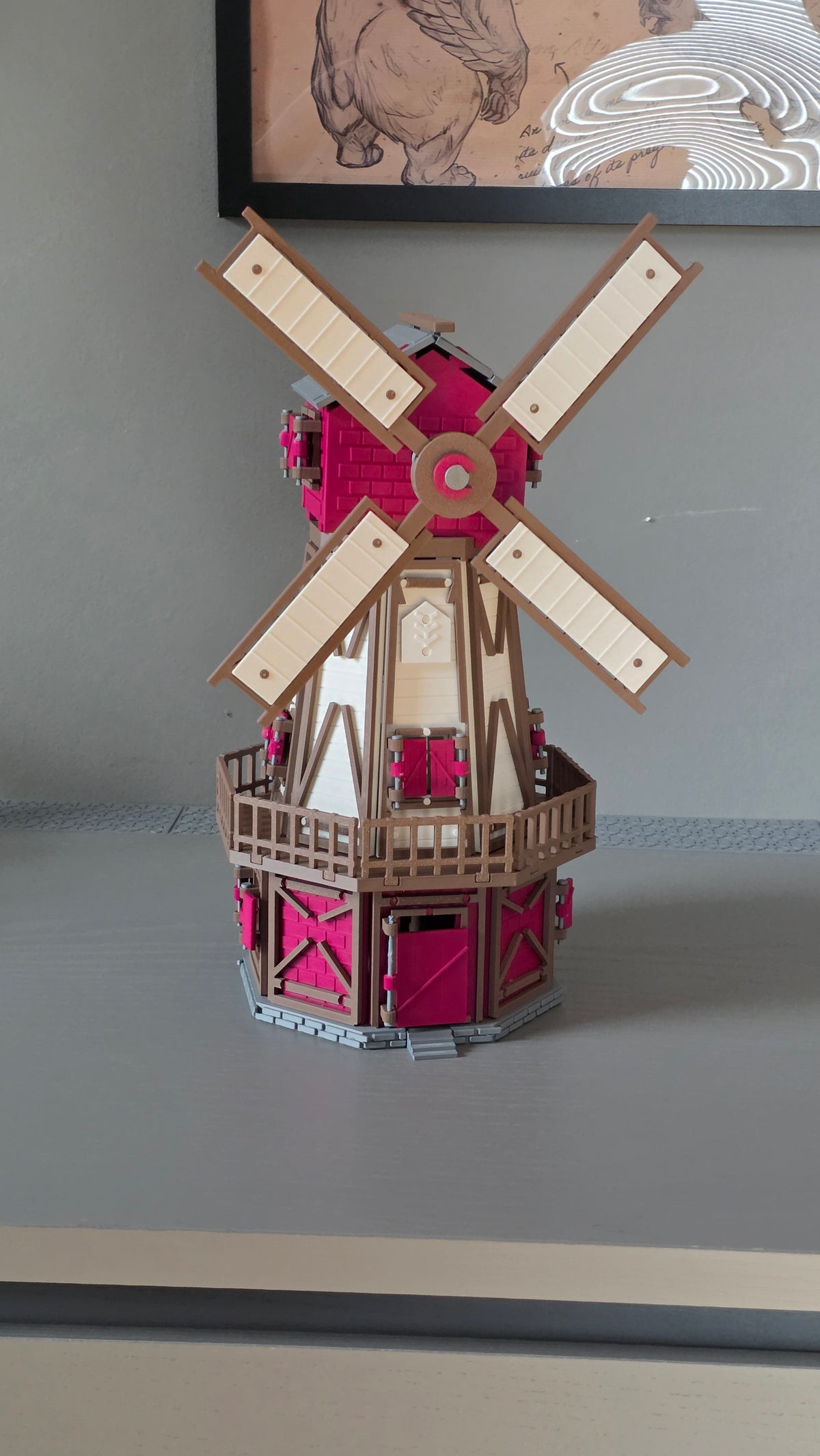 KORNWACHT Mehrteilige Windmühle Selbst Bauen Figur Deko Statue Skulptur