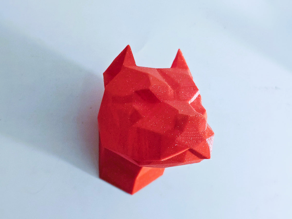 Pitbull Kopf Wanddeko Low Poly