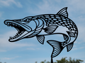 Hechtfisch Wandkunst Wandbild Wanddeko Wanddekoration Tierfigur Tiere Deko