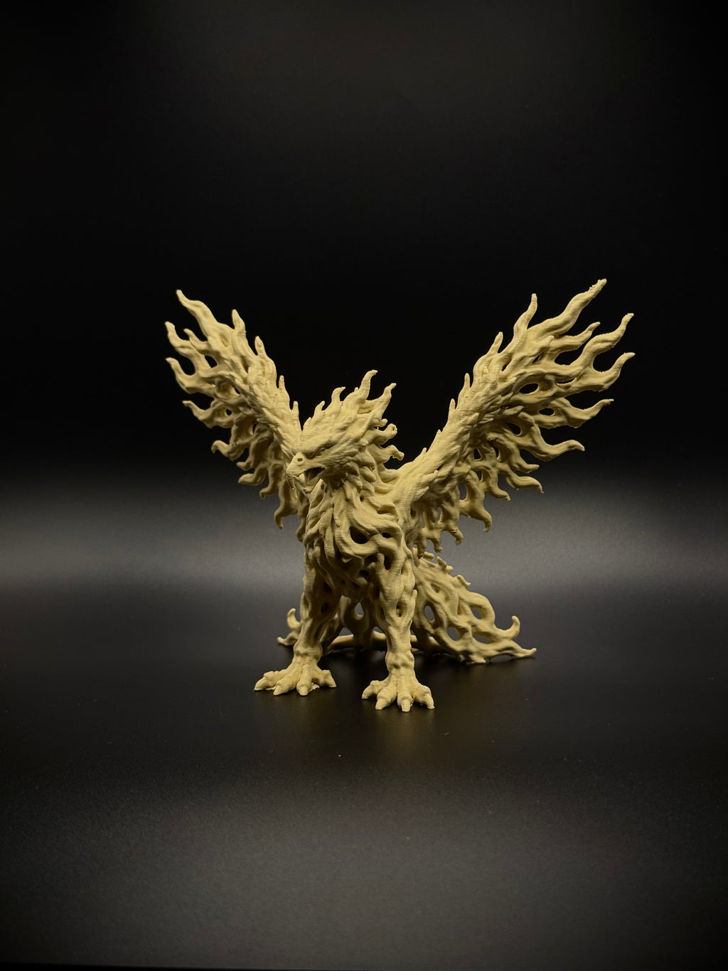 Skulptur Phönix Flammen Voronoi