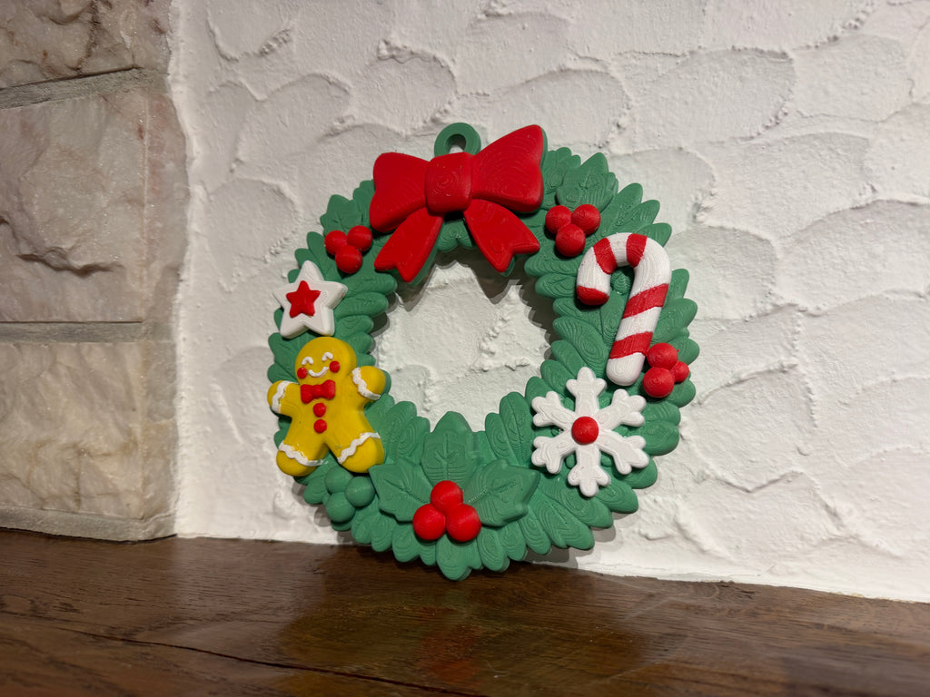 Weihnachtskranz mit Lebkuchenmann Türkranz Deko