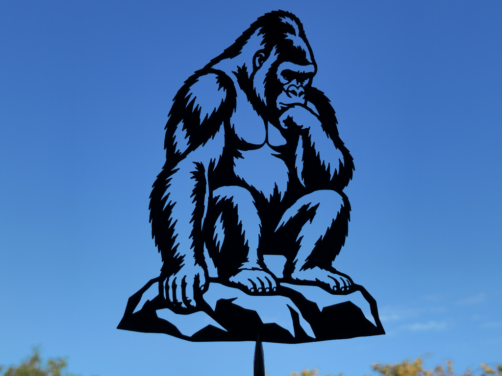 Denkender Gorilla Wandkunst Dekor Wandbild Wanddeko Wanddekoration Tiere