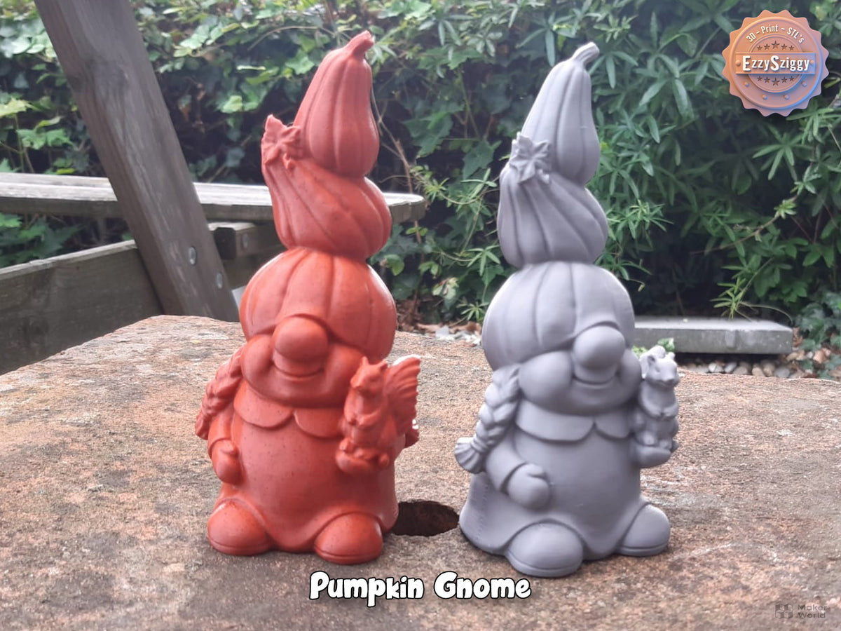 Kürbis-Gnom Figur Deko Statue Halloween Grusel Gothic Horror Gartenzwerg