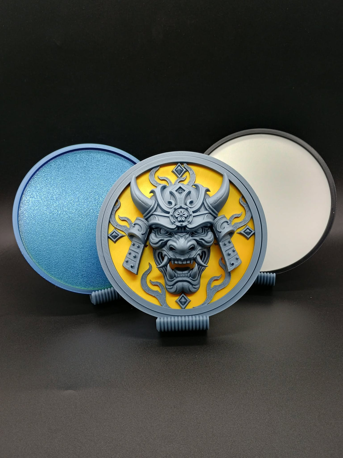 Geschichtete Samurai-Oni Wandkunst Wanddekoration