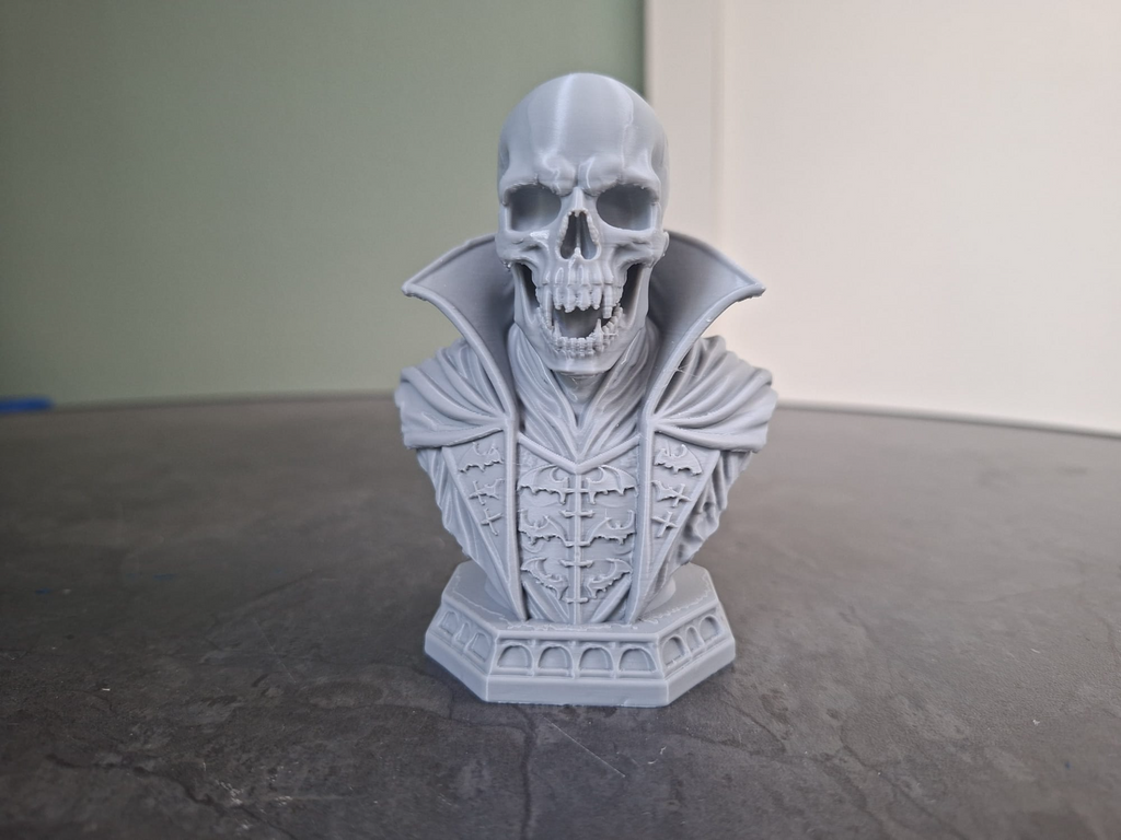 Vampir-Skelett-Büste Gotische Totenkopf-Skulptur Figur Deko Statue Grusel