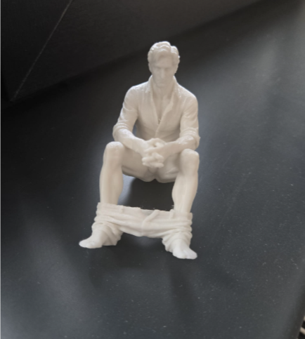 Viktorianischer Mann auf Toilette Lustige Miniatur Figur Deko Statue