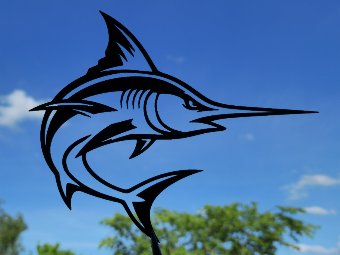Marlin Fisch 2D Wandkunst Wandbild Wanddeko Wanddekoration Tierfigur Tiere