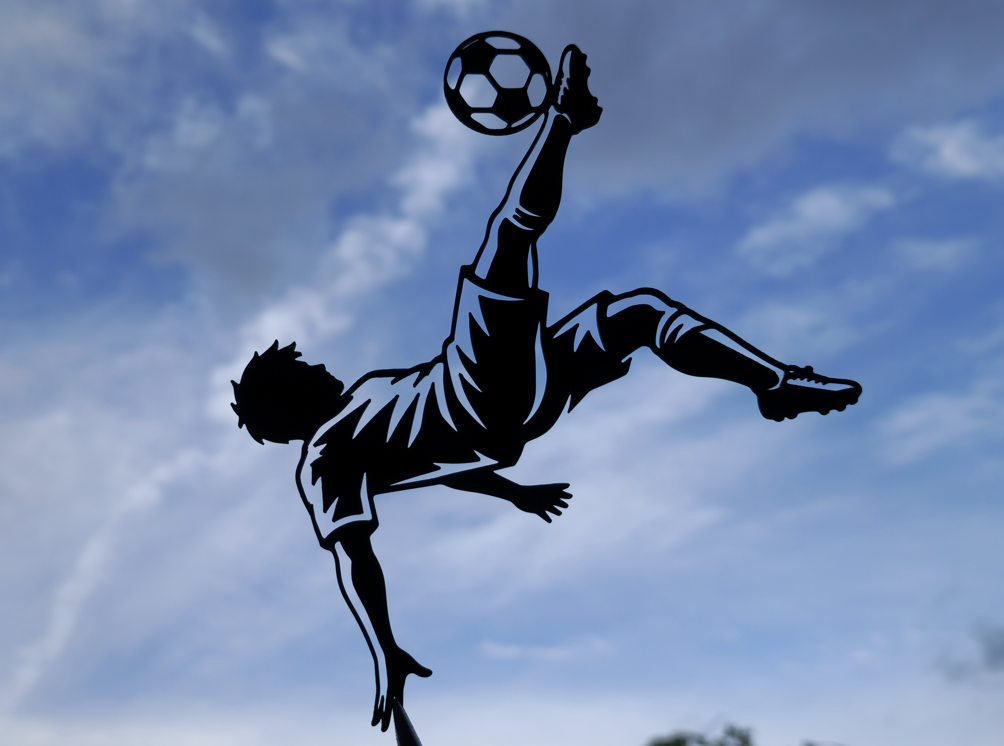 Fallrückzieher Fußballspieler Wandkunst Dekoration Wandbild Wanddeko Deko