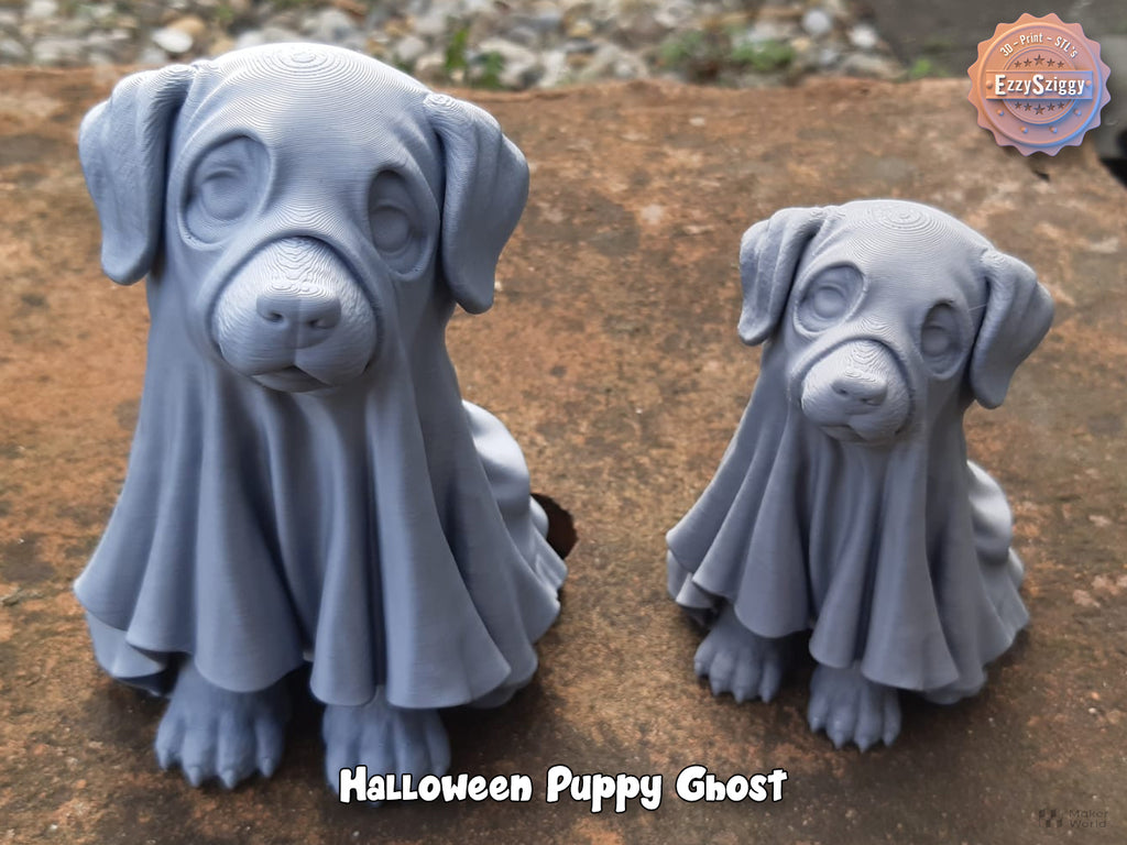 Halloween Welpengeist Figur Deko Statue Grusel Gothic Horror Tierfigur