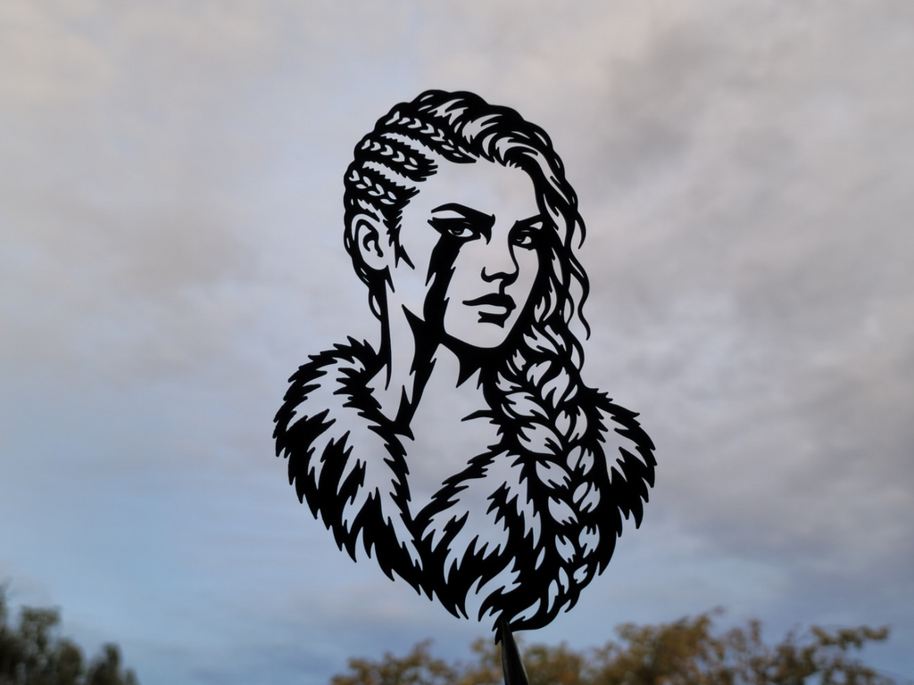 Wikinger Schildmaid Frau Wandkunst Dekoration Wandbild Wanddeko Wohnzimmer