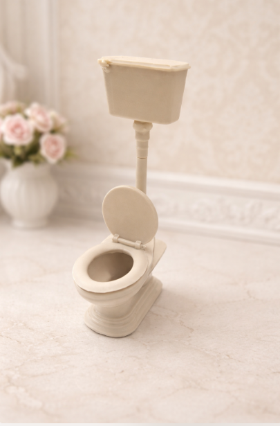 Luxus Mini-Viktorianische Toilette Figur Deko Statue Vintage Nostalgie