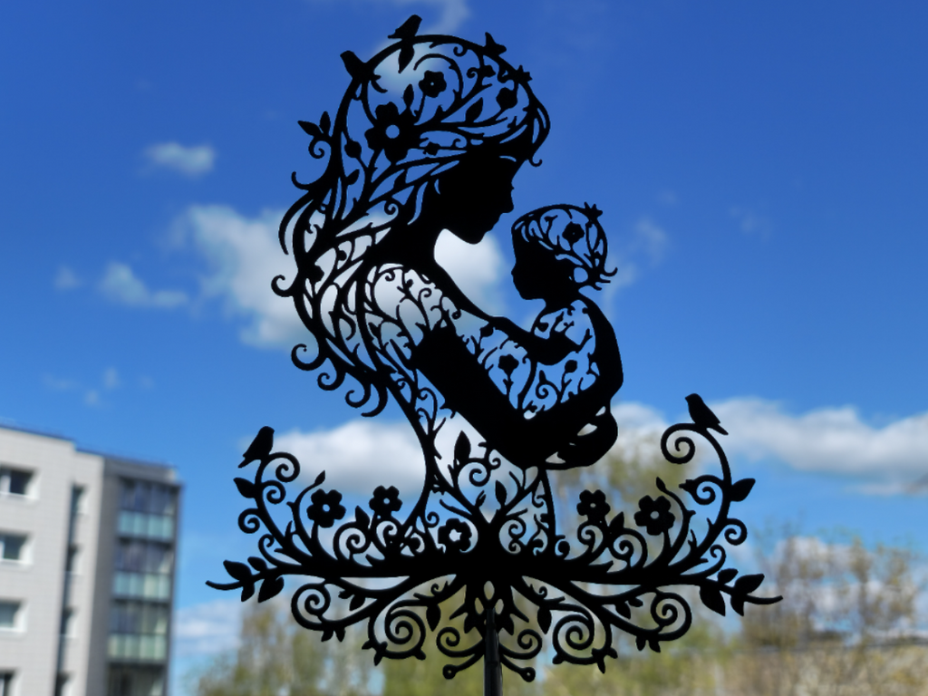 Mutter & Baby 2D Wandkunst Wandbild Wanddeko Wanddekoration Wohnzimmer