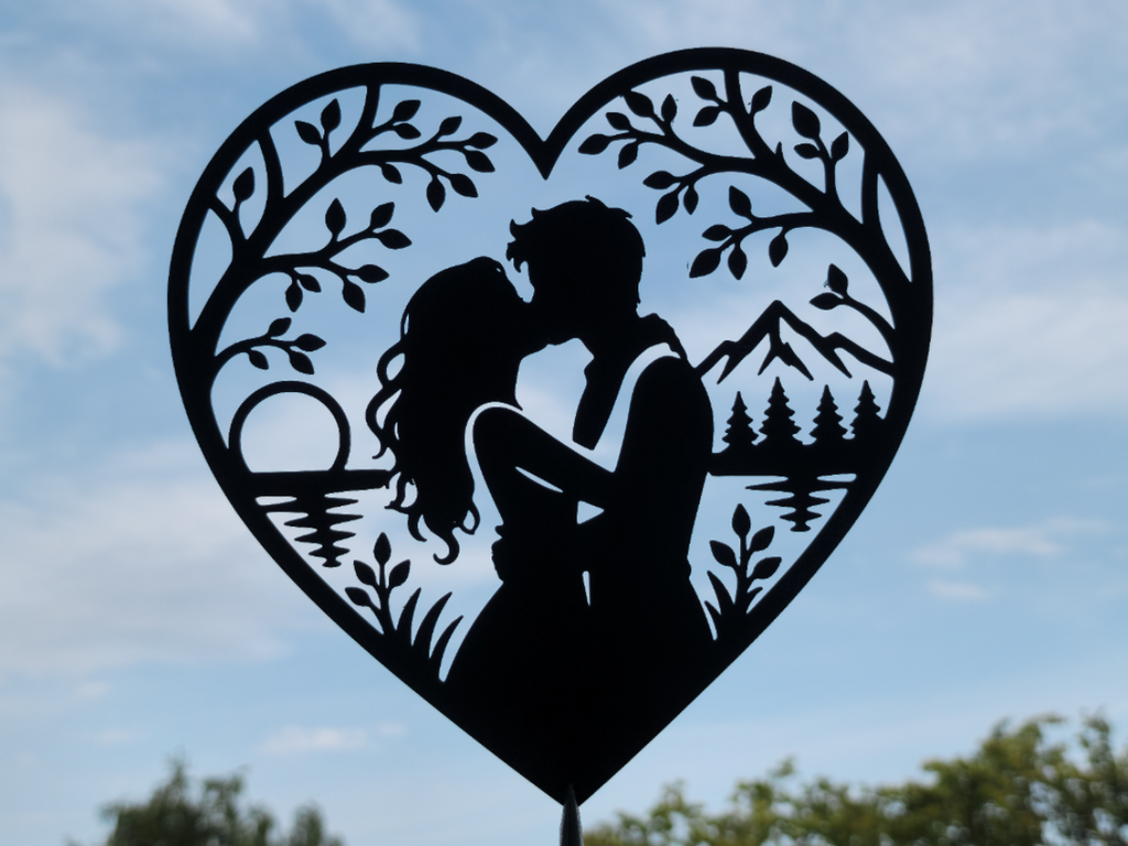 Romantische Paar Herz Wandkunst Wandbild Wanddeko Wanddekoration Liebe
