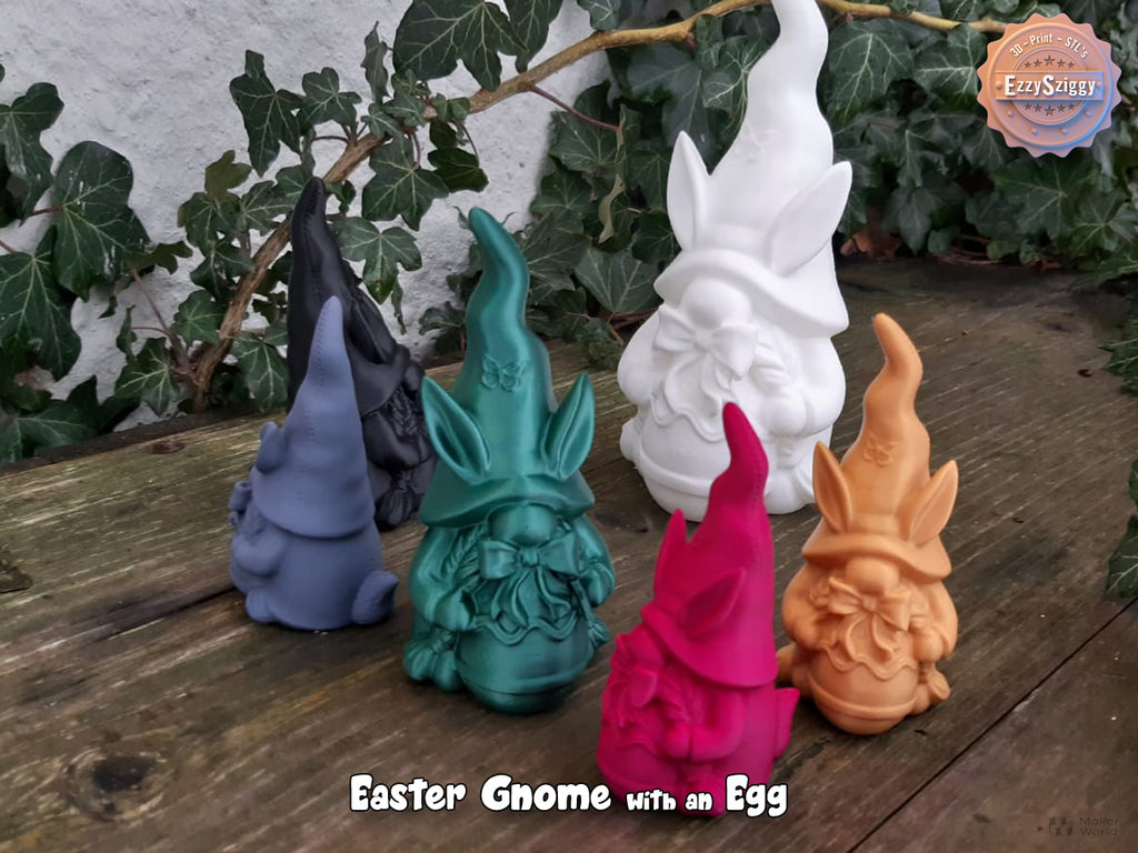 Ostergnom mit Ei Figur Deko Statue Ostern Osterdeko Frühling Gartenzwerg