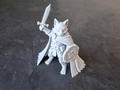 Katzenritter-Wächter Figur Deko Statue Fantasy Mittelalter Rollenspiel