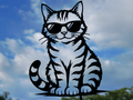 Coole Katze mit Sonnenbrille Wandkunst Wandbild Wanddeko Wanddekoration