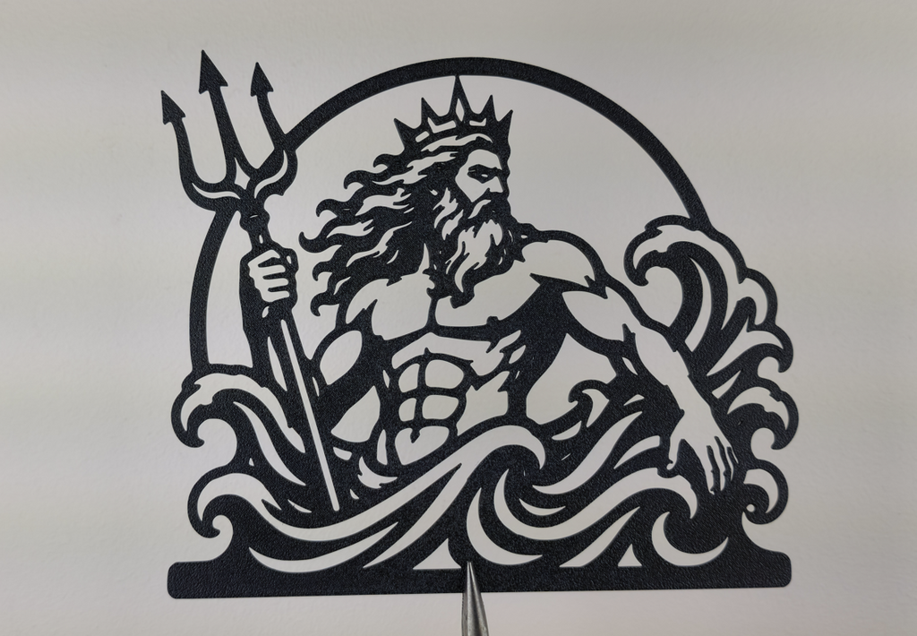 Poseidon 2D Wandkunst Wandbild Wanddeko Wanddekoration Wohnzimmer Deko