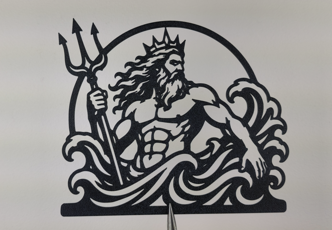 Poseidon 2D Wandkunst Wandbild Wanddeko Wanddekoration Wohnzimmer Deko