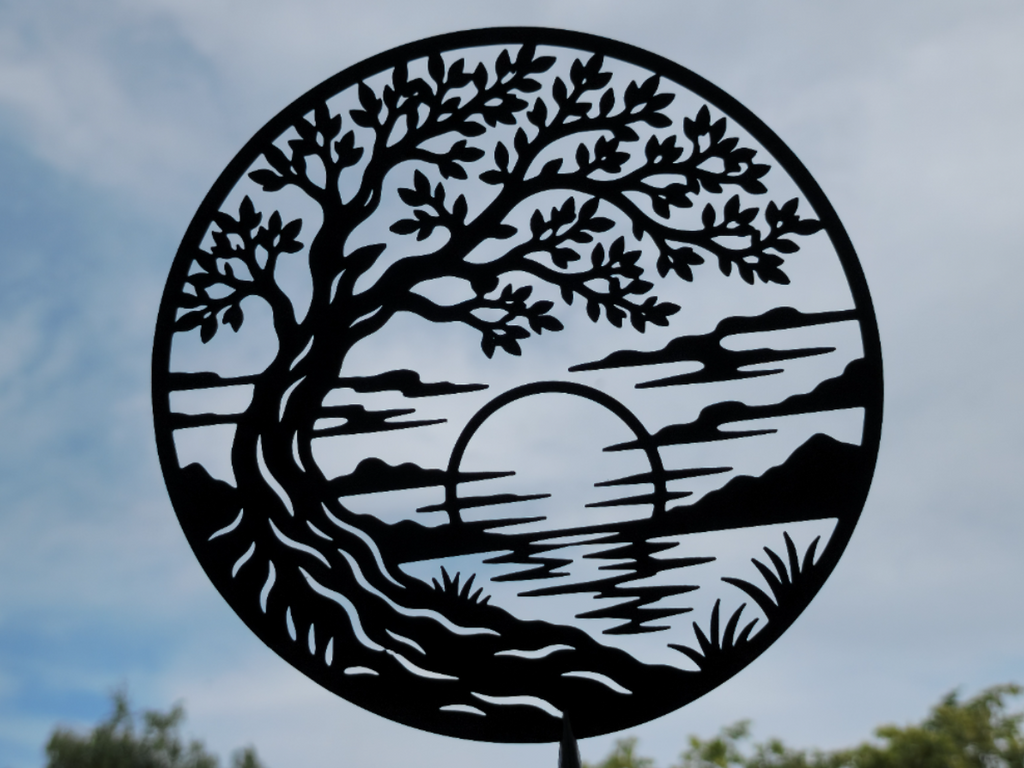 Wandkunst Sonnenuntergang Baumlandschaft Wandbild Wanddeko Wanddekoration