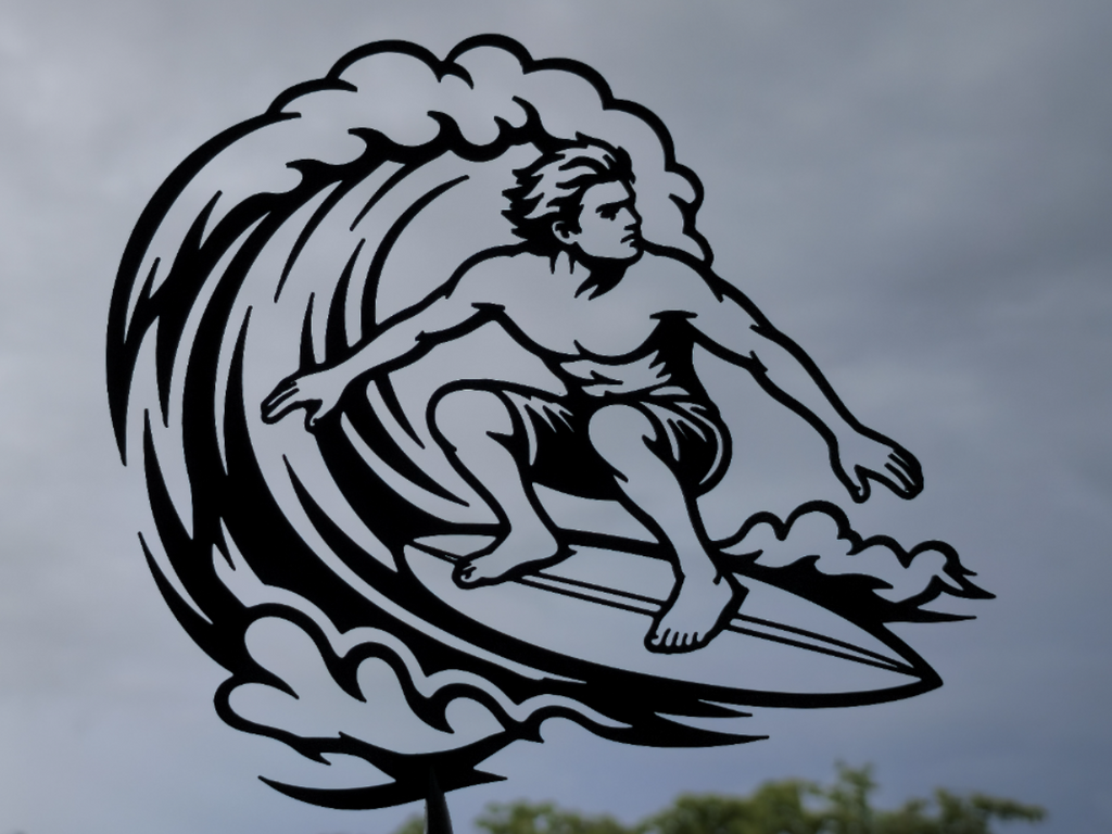 Surfing Wellenreiter Wandkunst Wandbild Wanddeko Wanddekoration Wohnzimmer