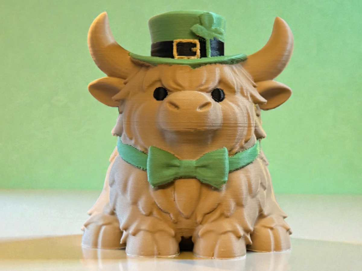 Hochlandrind St. Patricks Day Figur Deko Variante 3