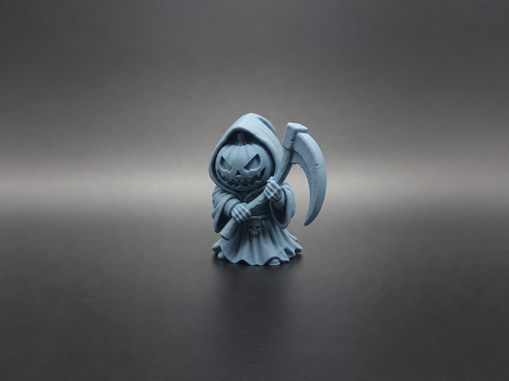 Grim Grin Chibi Kürbiskürbis-Sensenmann Figur Deko
