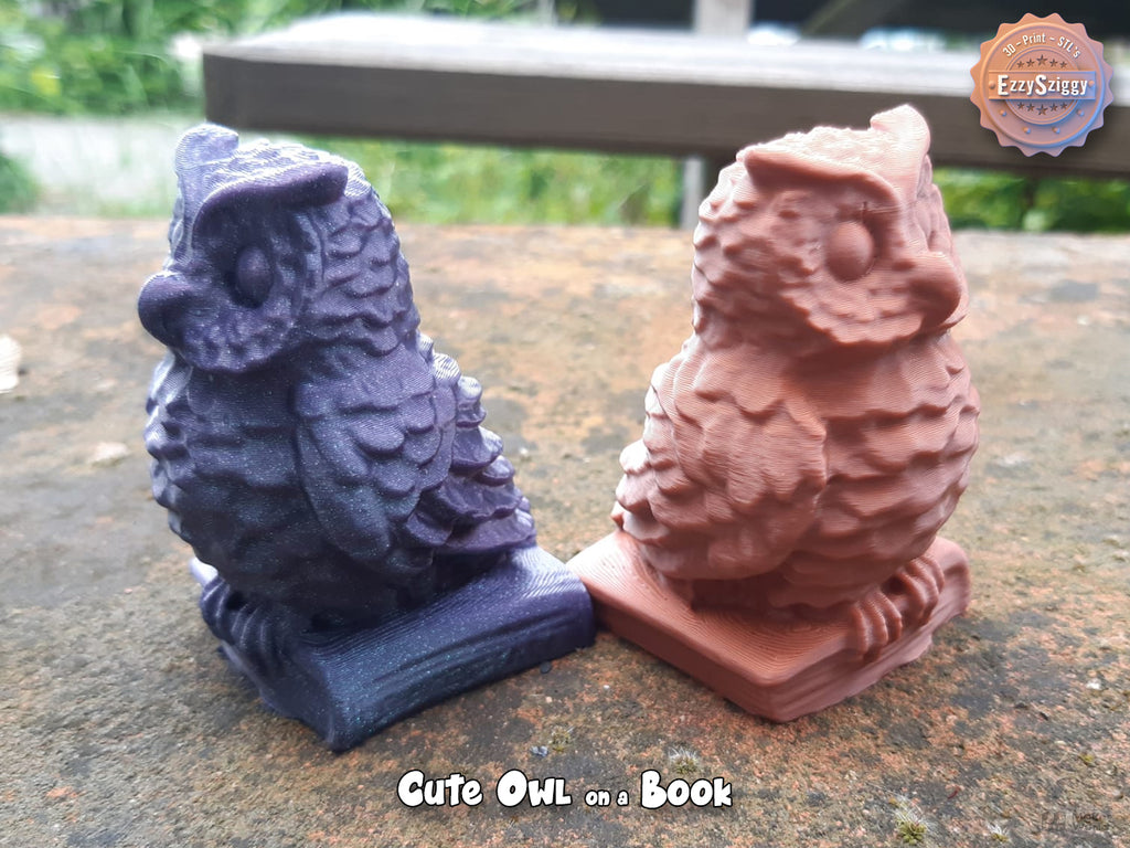 Kleine Eule auf einem Buch Figur Deko Statue Tierfigur Tiere Tierliebhaber
