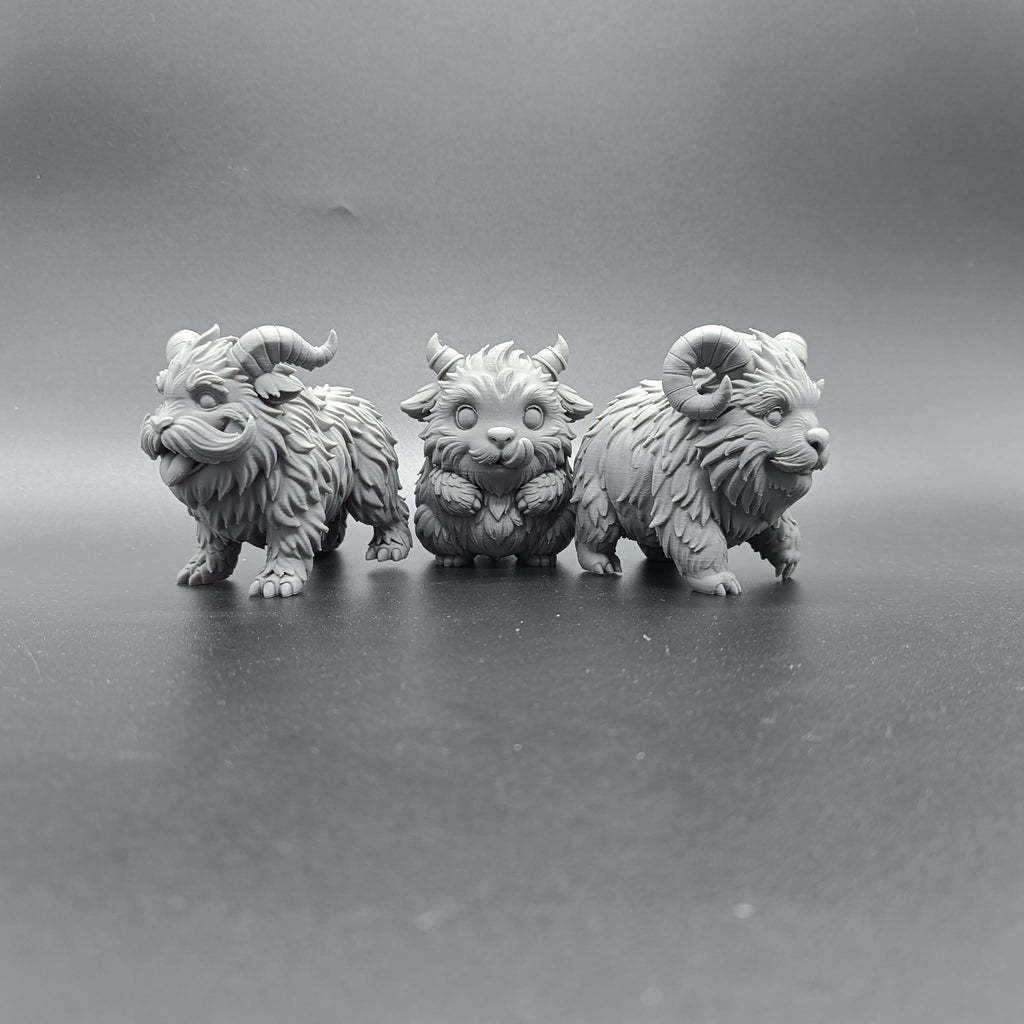 Chibi flauschige Monsterfamilie Niedliche e Figur Deko