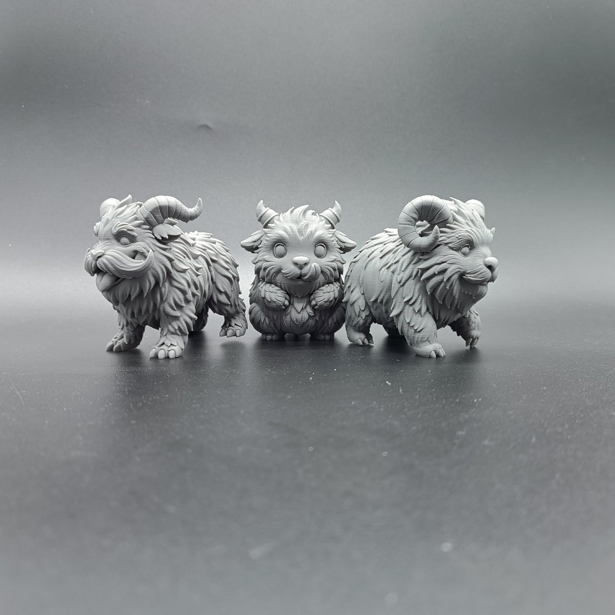 Chibi flauschige Monsterfamilie Niedliche e Figur Deko